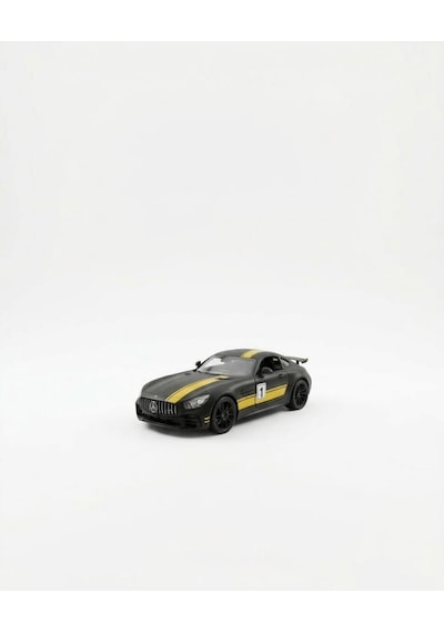 Süper Yarış Arabası Mercedes-AMG GT Çek-Bırak Açılabilir Kapılı 12 cm Oyuncak Araba Siyah