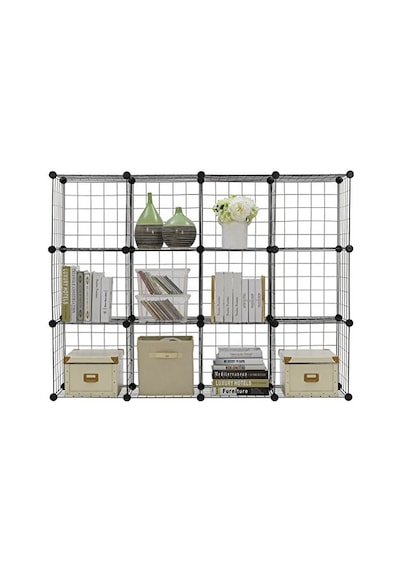 12 Storage Küpleri Çok Aşamalı Kullanım Dıy Tel Kafes Organizer Wandorganisator Raf Dolap Tel Kafes Plaka Garage St Genel