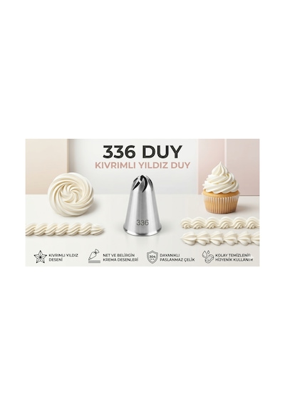 Krema Duyu Ve Pasta Süsleme Ucu + 2 Adet Şanti Torbası No: 336 Diğer