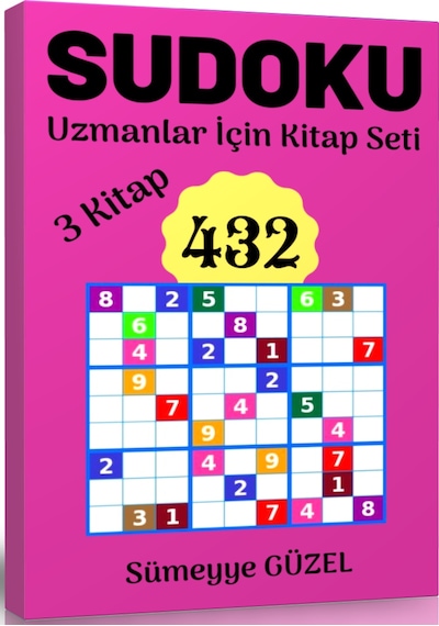 Uzmanlar için Çok Zor Sudoku Kitap Seti 3 Kitap