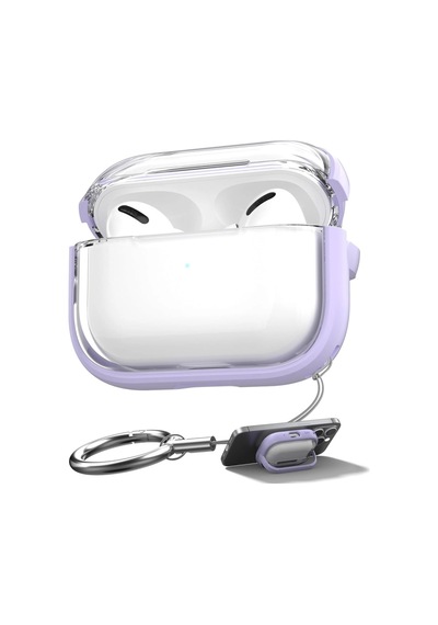 Apple Airpods Pro/pro 2.nesil Kılıf Renkli Kenar Kilitli Kapak Lila