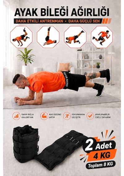 4 Kg Siyah Deluxe Comfort El Ayak Ağırlığı Siyah