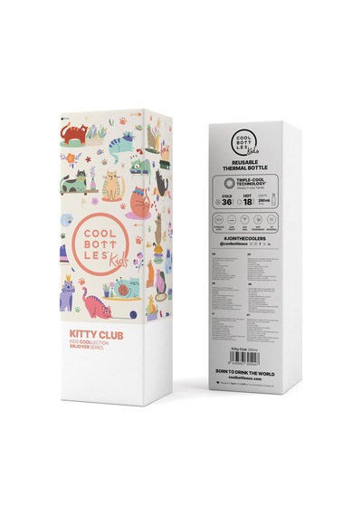 Cool Bottles The Kids Bottle Kitty Club Pipetli Termos Suluk 260 Ml Çok Renkli