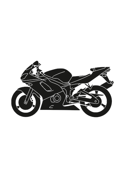 Folyo Sticker Kawasaki 30cm Uzunluk Siyah