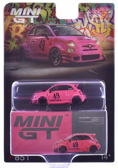 Mini Gt 1:64 Abarth 595 Lb-works X Abas Works Pink Mgt00851