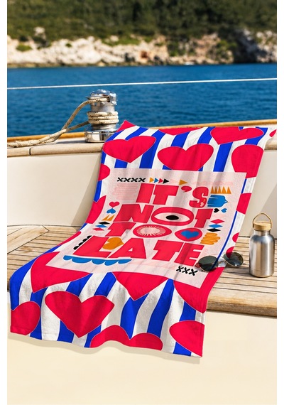 Kalp Temalı Çizgili Modern Plaj Havlusu - Marine Tipografi Pembe Mavi Hızlı Kuruyan Mikrofiber Havlu Dalgın Zeytin Kalp Temalı Çizgili Modern Plaj Havlusu - Marine Tipografi Pembe Mavi Hızlı Kuruyan Mikrofiber Havlu Dalgın Zeytin