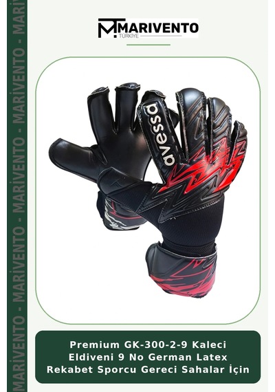 Premium Gk-300-2-9 Kaleci Eldiveni 9 No German Latex Rekabet Sporcu Gereci Sahalar İçin Çok Renkli