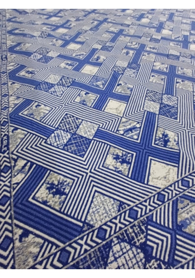 Savan Dokuma Halı Örtüsü 6m² Mavi