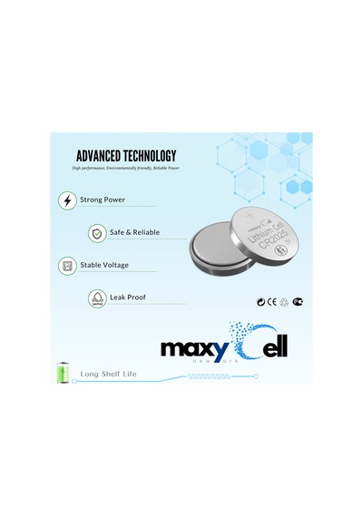 Maxycell 6 Adet Cr2025 Düğme Pil, 3 V Pil, Elektronik Cihaz Ve Anahtar, Kumandalar, Tıbbi Cihazları