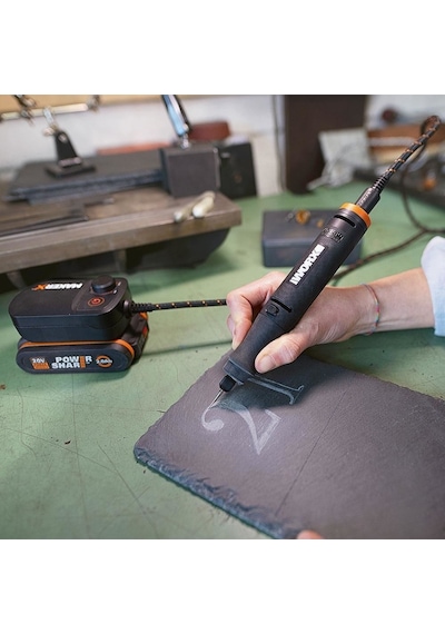 Worx WX739.9 Makerx 20V Kömürsüz Profesyonel Solo Gravür Makinesi + 19 Parça Aksesuar Seti