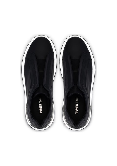 Tamer Tanca Erkek Hakiki Deri Siyah Sneakers & Spor Ayakkabı 698 1261-14 Erk Ayk Y26 Sıyah Met
