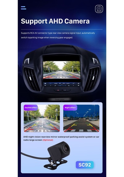 Kuga Tesla 2013-2018 Uyumlu Multi Medya Navi Gasyon Usb Kamera Carplayer 4 Ram