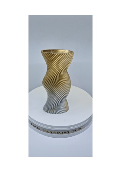 17 Cm Özel Tasarım Vazo Altın Altın