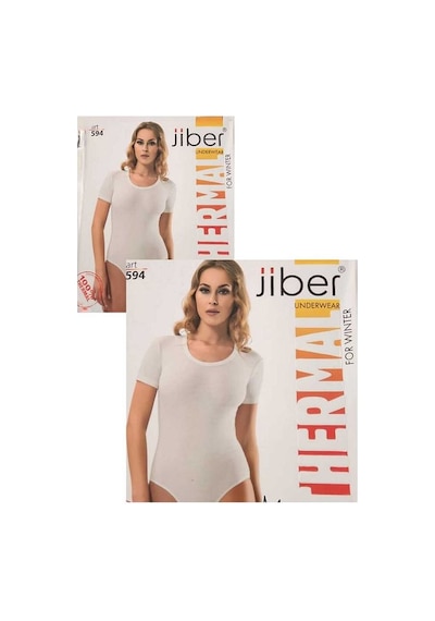 Jiber Termal Yarım Kollu Çıtçıtlı Kadın İçlik Atlet 594 Siyah