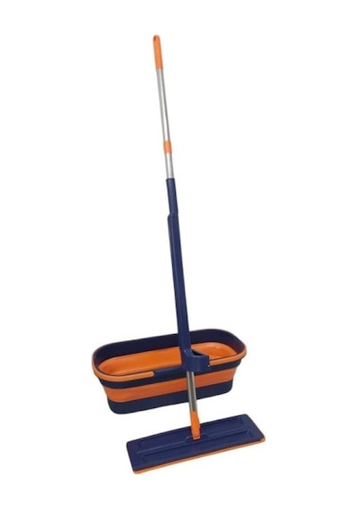 Yeniden Kullanılabilir Tekerlekli Mikrofiber Mop Seti - 1 Yedek Bez Dahil