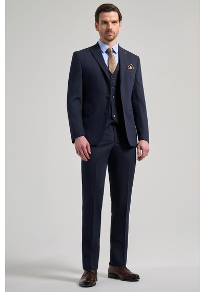 İmza Koyu Lacivert Kendinden Desenli 2 Düğme Classic Esnek Slim Fit Takım Elbise 1001250156 Koyu Lacivert İmza Koyu Lacivert Kendinden Desenli 2 Düğme Classic Esnek Slim Fit Takım Elbise 1001250156 Koyu Lacivert