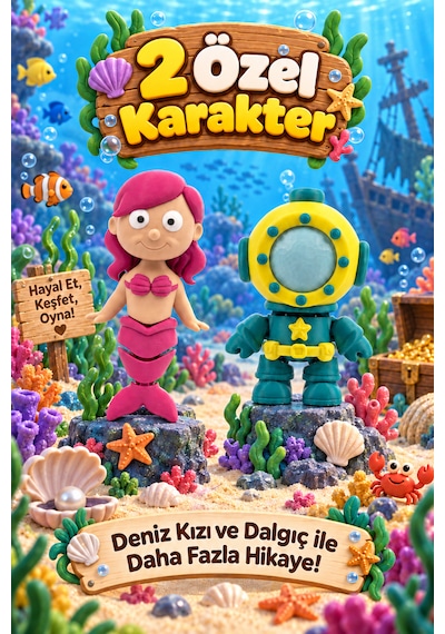 Tigglo 10'lu Hareketli Mini Hayvan Ve Karakter Figür Oyuncak Seti Çiftlik, Okyanus, Safari Ve Orman Tema Seçenekleri Okyanus Hayvanları