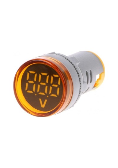Voltmetre 22 MM 220V Sarı