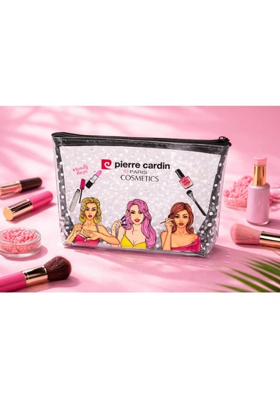 Pierre Cardin Cosmetics Iconic Beauty Şeffaf Makyaj Çantası
