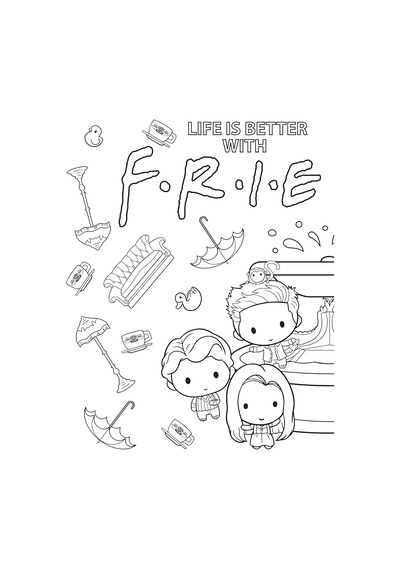 The Official Friends Coloring Book: The One With 100 Images To Color