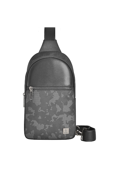 Wiwu Salem Serisi Crossbody Su Geçirmez Polyester Kumaş Omuz Askılı Çapraz Vücut Çantası Siyah