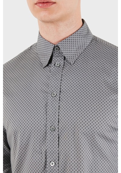 Emporio Armani Pamuklu Regular Fit Uzun Kollu Gömlek Erkek Gömlek Em007200 Te23251 F8034 Koyu Gri Emporio Armani Pamuklu Regular Fit Uzun Kollu Gömlek Erkek Gömlek Em007200 Te23251 F8034 Koyu Gri
