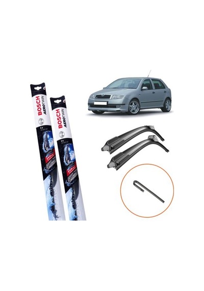Skoda Fabia Muz Silecek Takımı Ön Bosch Aerotwin 1999-2008 Skoda Fabia Muz Silecek Takımı Ön Bosch Aerotwin 1999-2008