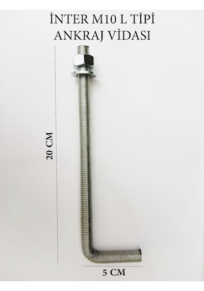 İnter L Tipi Ankraj Vidası M10 25cm 25 CM