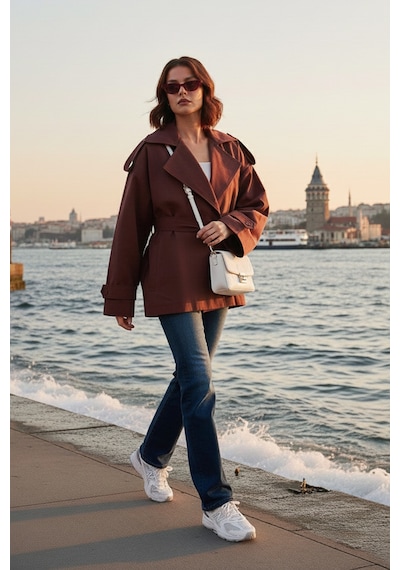 Lela Bayan Trençkot 6839609 Bordo Bordo