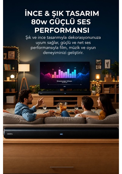 Hepu Hp-tv05 Bluetooth Soundbar Hoparlör Ses Sistemi - Tv Ve Bilgisayar Uyumlu Ev Sinema Sistemi