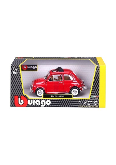 22099 Burago Fiat 500l 168 Kırmızı 1:24 -sunman