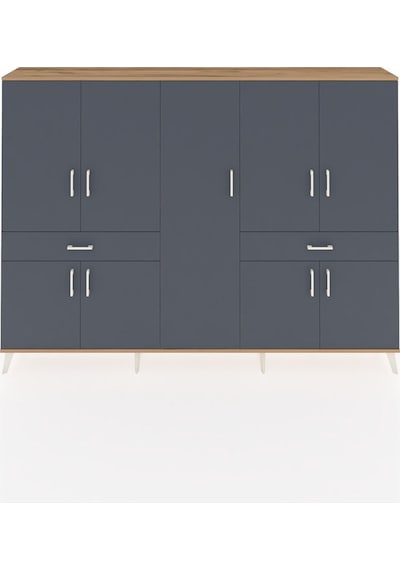 Arges Dolap 12 Raflı 2 Çekmeceli 8 Kapaklı 220x30x163 Çam-antrasit Antrasit - Atlas Çam Arges Dolap 12 Raflı 2 Çekmeceli 8 Kapaklı 220x30x163 Çam-antrasit Antrasit - Atlas Çam