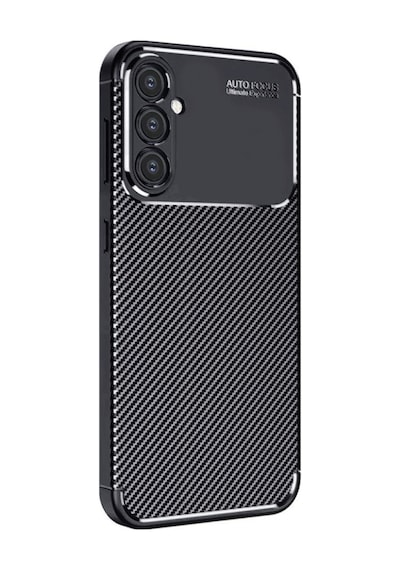 Samsung Galaxy A37 5g Uyumlu Kılıf Karbon Tasarım Kamera Korumalı Silikon Telefon Kılıfı Kapak Siyah