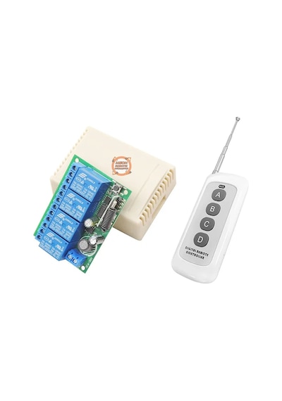 Dc 6-30v Rf Kablosuz Uzaktan Kumanda 4 Kanal 10a 433 Mhz 500m Alı