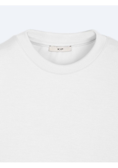 Kip Beyaz Düz Sweatshırt