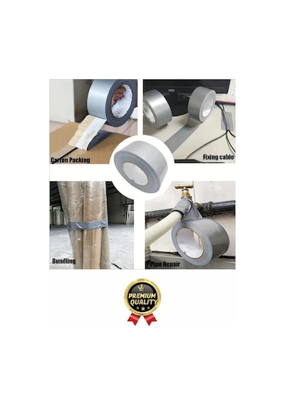 5 Adet Ekstra Güçlü Dayanıklı Su Geçirmez Sızdırmaz Yalıtım İzolasyon Beyaz Tamir Bandı 10 Mt 48 Mm
