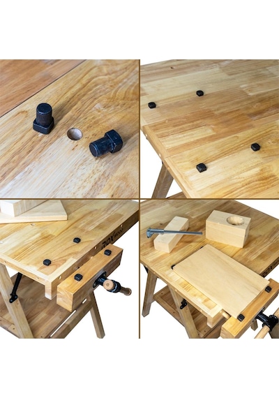 Rox Wood 0338 Mengeneli Katlanır Ahşap Marangoz Çalışma Tezgahı