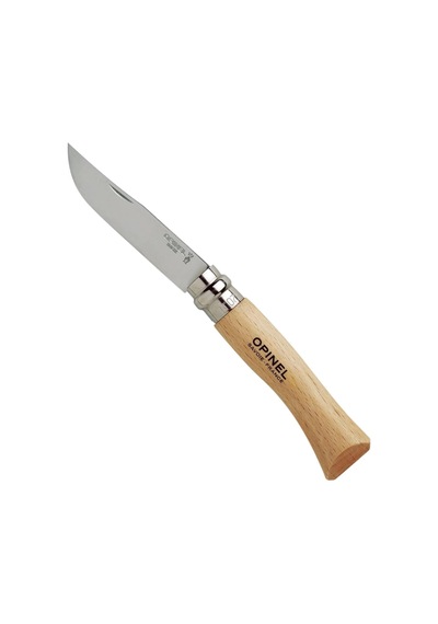 Opinel Inox Kayın Saplı Paslanmaz Çelik Çakı, Unisex, Kahverengi, Nr.7