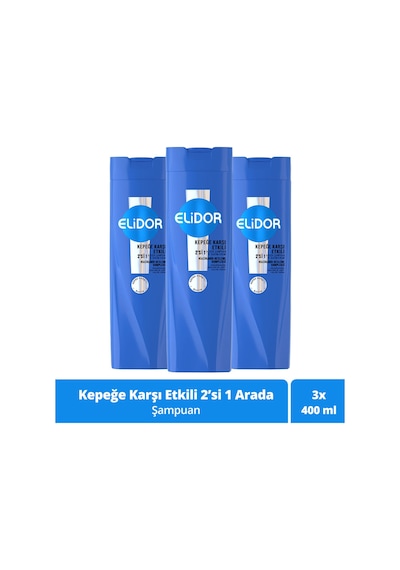 Şampuan Ve Saç Bakım Kremi Kepeğe Karşı Etkili 400 Ml X3 Tüm Saç Tipleri