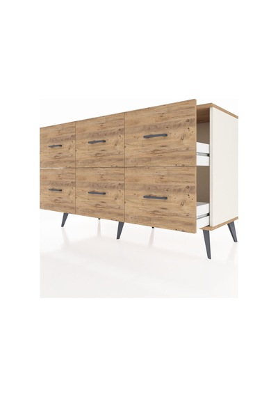 Hyperion Konsol 6 Çekmeceli 132x44x83 Aytaşı-aytaşı/çam Aytaşı/çam
