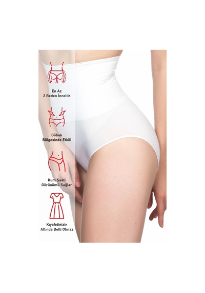 Beyaz Mı Emay 2200 Pantolon Slip Korse Beyaz
