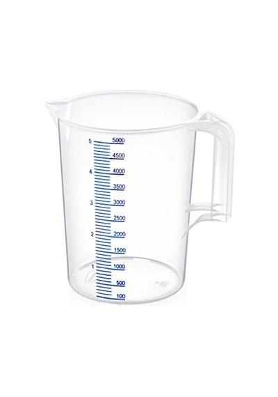 5000 Ml Şeffaf Ölçü Kabı - 5 Litre Dereceli Maşrapa Büyük Boy Şeffaf Mutfak Ölçü Kabı Diğer
