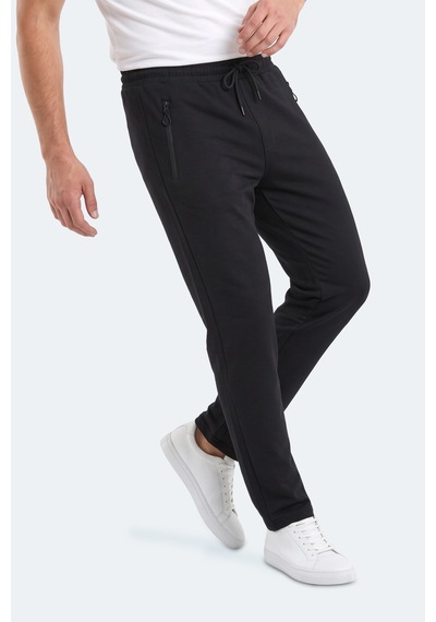 Slazenger Kıngstor I Erkek Fermuar Cepli Siyah Eşofman Altı