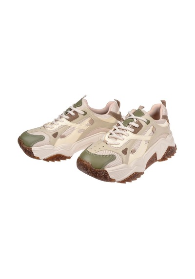 Sms Kadın Spor Ayakkabı Sneaker Sms-65137 Bej Yeşil Bej - Yeşil