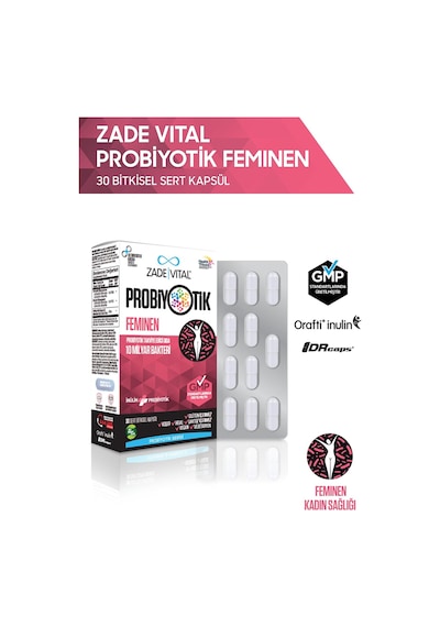 Zade Vital Probiotics Feminen 30 Kapsül Probiyotik