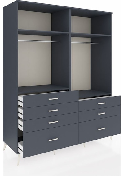 Kronos Gardrop 4 Raflı 7 Çekmeceli 2 Askılı 176x59x221 Antrasit-antrasit Antrasit Kronos Gardrop 4 Raflı 7 Çekmeceli 2 Askılı 176x59x221 Antrasit-antrasit Antrasit