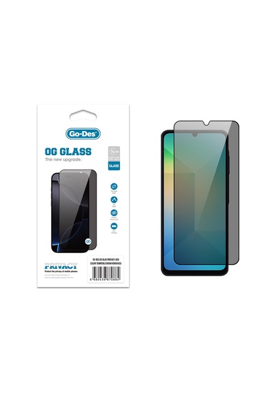 Galaxy A06 Uyumlu Go Des Og Glass Privacy Antistatik Temperli Cam Ekran Koruyucu Siyah