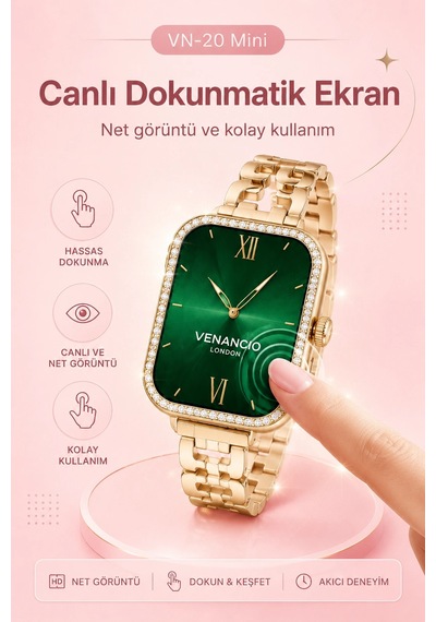 Dört Kordon Seçenekli Mini Akıllı Saat Bildirim Ve Spor Takip Özellikli Kullanım Seti