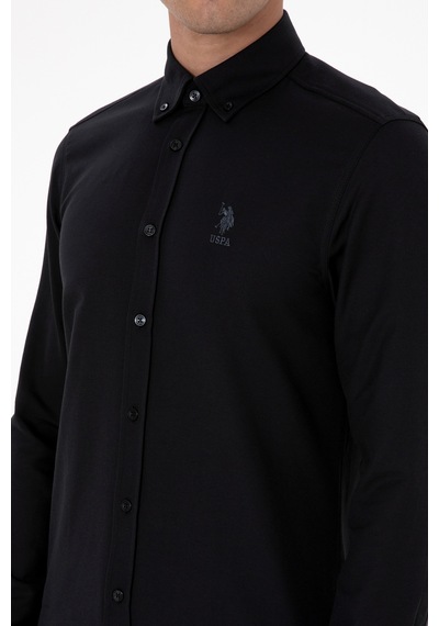 U.s. Polo Assn. Erkek Siyah Gömlek Basic 50307701-vr046 Siyah