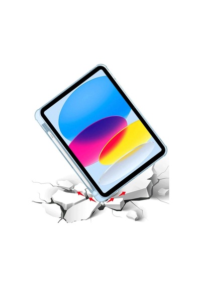 Apple Uyumlu iPad 2022 10.9 10.nesil Kılıf Kalemlikli Mars Tablet Kılıfı - Mavi